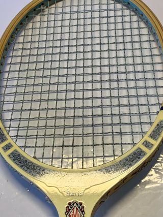 Vintage TAD Lady Elite by Davis Wood Tennis Racquet w/ Zip Cover 3L 2