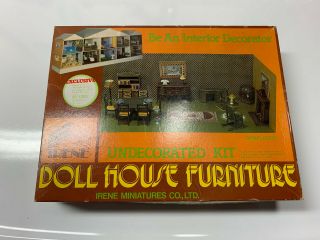 Rare Vintage Irene Miniatures Doll House Furniture Dining Room