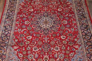 One - of - kind Vintage Traditional Floral Oriental Area Rug Hand - Knotted RED 10x14 3