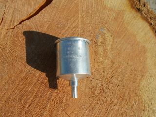 Vintage Coleman Aluminum Lantern Fuel Funnel No.  O Filter Intact