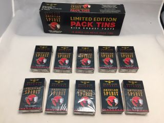 Empty American Spirit Metal Cigarette Tins (pack Of 10) Rich Robust Taste