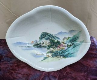 Fine Chinese Republic Period Famille Rose Antique Porcelain Plaque