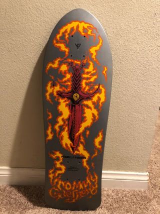 Vintage Og 1980s Silver Powell Peralta Tommy Guerrero 7ply Skateboard Deck 1473