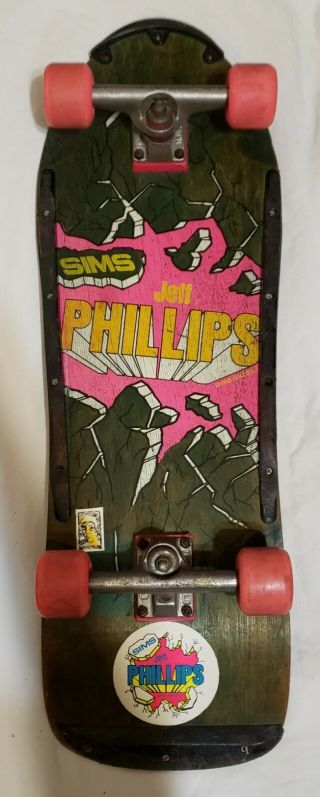 Sims Jeff Phillips Break Out 2 Complete Skateboard,  Vintage And Holding Up Well