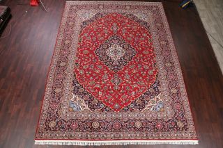 Vintage Floral Red Signed Traditional Oriental Area Rug 10x13 2