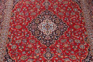 Vintage Floral Red Signed Traditional Oriental Area Rug 10x13 3