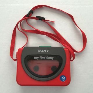Vintage My First Sony Walkman Cassette Player Red Non -