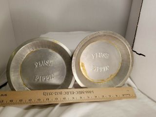 2 Vintage Advertising Plush Pippin Pie Tin Pan 9 " Deep Dish Baking