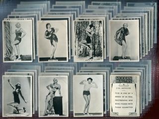 Tobacco Card Set,  Bat,  Modern Beauties,  Photos,  Beauty,  Risque,  Medium 1st Series,  1937