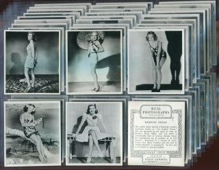 Tobacco Card Set,  Ardath,  Real Photographs,  Series 12,  Large,  Film Stars,  Actress,  1939