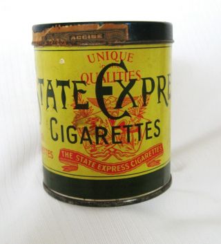 Vintage British Tobacco Round Tin.  State Express 555
