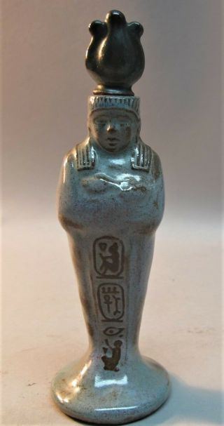 Very Rare Marblehead Art Pottery " King Tut " Perfume Bottle C.  1925 Antique