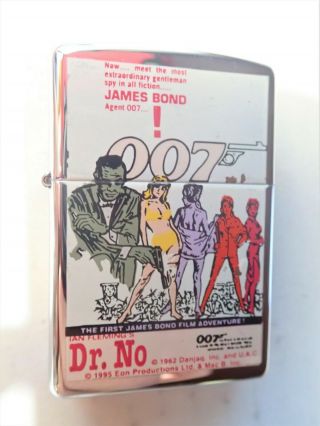 1997 Vintage Vtg Zippo Lighter 007 James Bond Dr.  No Unfired
