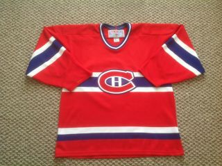 Vintage Montreal Canadiens Ccm Nhl Hockey Jersey Mens Large Sewn Logo