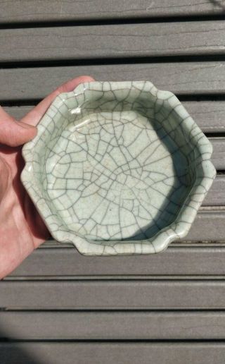 Antique Chinese Porcelain Guan Ge - Type Crackle Glazed Brush Washer