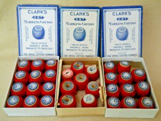 3 Vintage Boxes Of Clark 