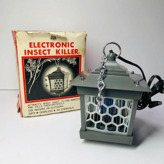 Vintage 1970s Electronic Insect Killer Bug Zapper Mosquito W/ Box -