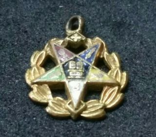 Vintage Masonic Order Of The Eastern Star 12k Gold Filled Pendant