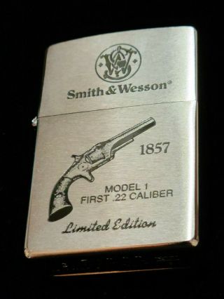 Zippo Advertising Smith & Wesson 1857 Limited Edition Model 1 First 22.  Caliber