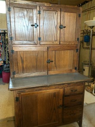 Antique Hoosier (kitchen Cabinet) - -