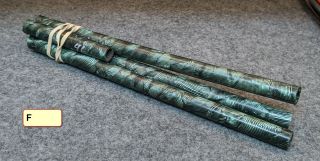 Vintage Pen Blanks Celluloid Tube Rods - F Green Web