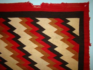 Antique Navajo Rug Large Native American Crystal JB Moore Weaving Blanket 2
