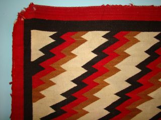 Antique Navajo Rug Large Native American Crystal JB Moore Weaving Blanket 3