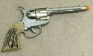 Vintage 1959 - 65 Mattel Fanner 50 Cap Gun Pistol W/stag Grips,  Cylinder Bullets