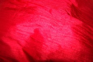 Vintage Red Pure Silk Fabric Two Yards 48 " Wide
