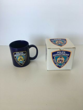 2x Vintage Nypd Coffee Mugs York City Police Department Cops Nypd