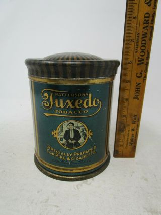 Vintage PATTERSON ' S TUXEDO TOBACCO Advertising Tin (R.  A.  Patterson Co. ) 2