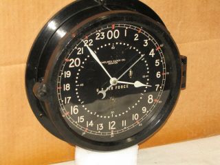 Chelsea U.  S.  Air Force Clock 8 1/2 In Circa 1954 24 Hr Dial Restored