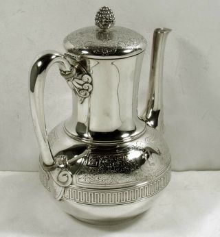 Tiffany Sterling Coffee Pot c1864 PERSIAN MANNER 3