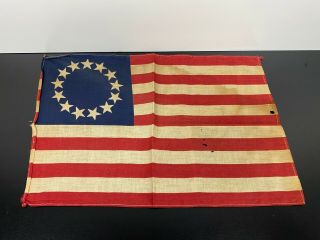 Antique 13 Star American United States Flag 1777 Pre - Civil War Betsy Ross 10x16