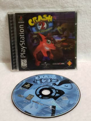 Vintage Sony Playstation Crash Bandicoot 2: Cortex Strikes Back Ps1 ☆tested☆