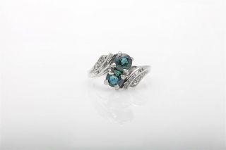 Antique 1940s $5000 2ct Natural Ceylon Blue Sapphire Diamond Platinum Ring