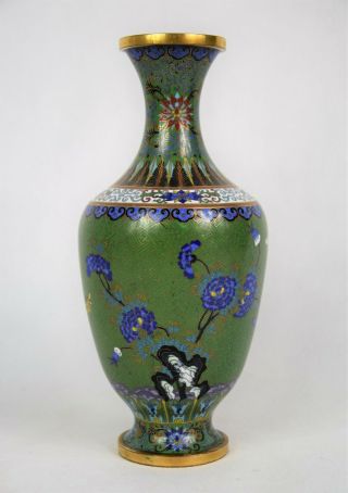 Antique Chinese Cloisonne Vase Lao Tian Li Zhi Mark,  19th.  C.  Qing / Republic