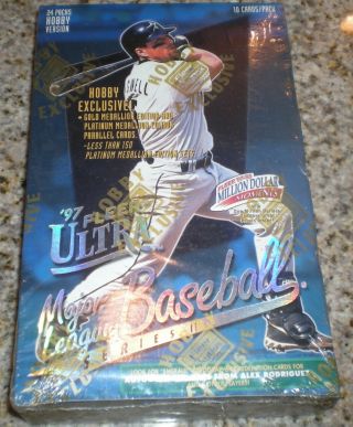 1997 Fleer Ultra Baseball Hobby Box 24 Packs W/ David Ortiz Hof Rc Rookie