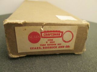 Vintage Craftsman Tube Bender Set - 95541 - Made In Usa Box