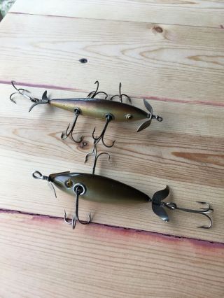 Vintage Winchester 5 Hook And 3 Hook Minnow Fishing Lures