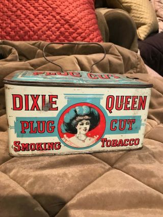 Dixie Queen Plug Cut Smoking Tobacco Tin