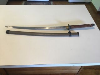 Wwii Gi Bring Back Japanese Samuria Sword Signed On Both Sides.