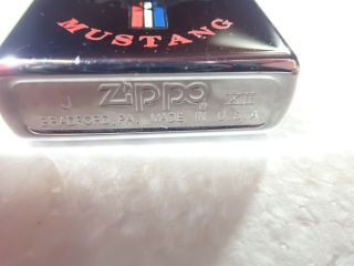 FORD MUSTANG Vintage VTG HIGH POLISH CHROME ZIPPO LIGHTER Unfired 1996 2