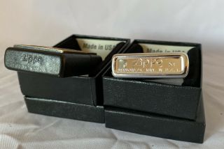 Vintage Solid Brass 6 Camel Zippo Lighter & Doral In Case 3