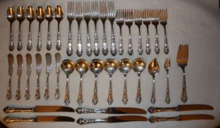 French Renaissance By Reed And Barton Sterling Silver Flatware Set For 6 39pc