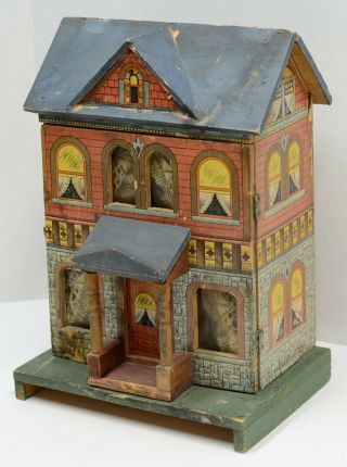 R Bliss Antique American Victorian Wood Paper Litho Doll House 571.  The Ovtg