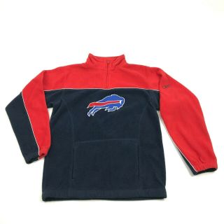 Vintage Reebok Buffalo Bills Fleece Sweater Youth Size L Large 14 / 16 Pullover
