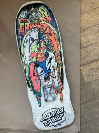Vintage Santa Cruz Claus Grabke Street 1987 Skateboard Deck
