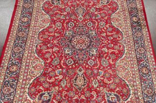 Vintage Traditional Floral RED Kashmar Area Rug Hand - Knotted Living Room 8 ' x11 ' 3