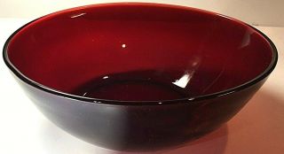 Vintage Anchor Hocking 8 1/2 " Royal Ruby Red Large Serving - Vegetable Bowl